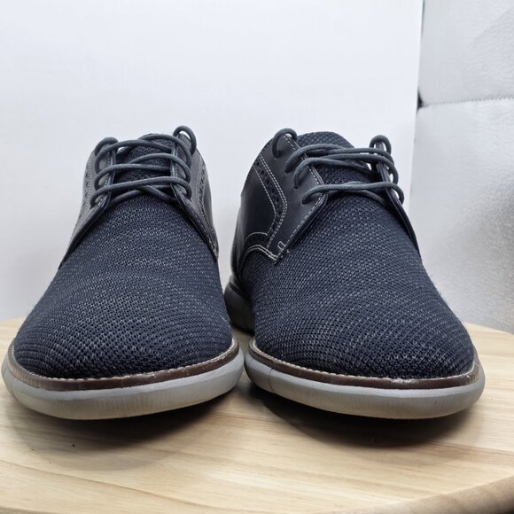 J&M Johnston & Murphy Knit Sneakers Mens Size 10 M Blue Lace Up 59-2997 - Picture 2 of 9